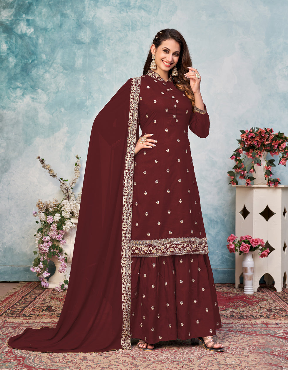 Discover more than 82 maroon silk suit